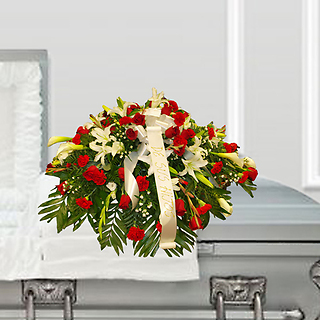 Red and White Casket
