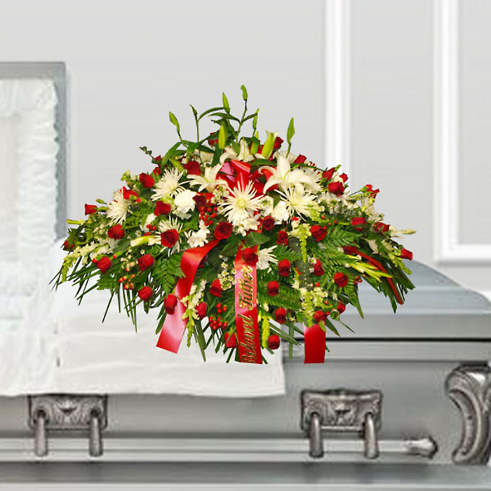 Lilies and Roses Casket