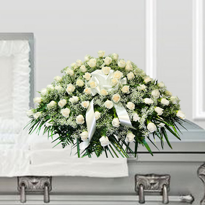 White Rose Casket