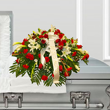 Red and White Casket